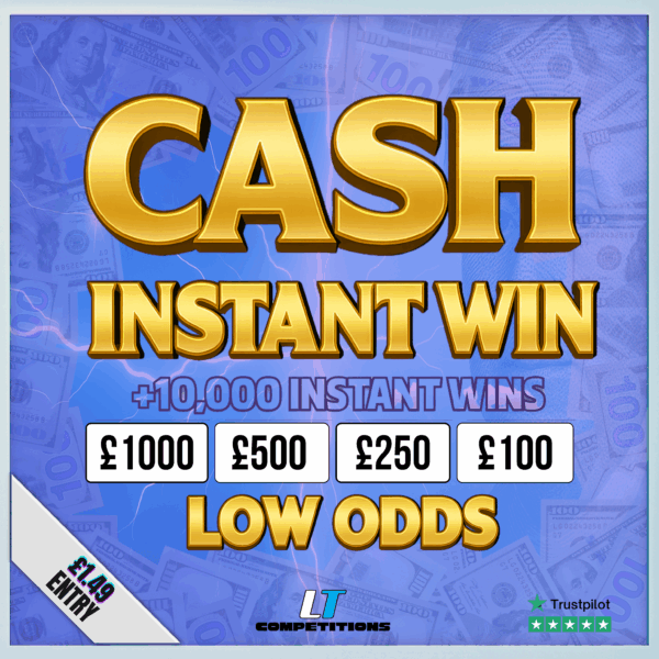 Win £1000 Tax Free Cash + Instant Wins (LIMITED TICKETS)