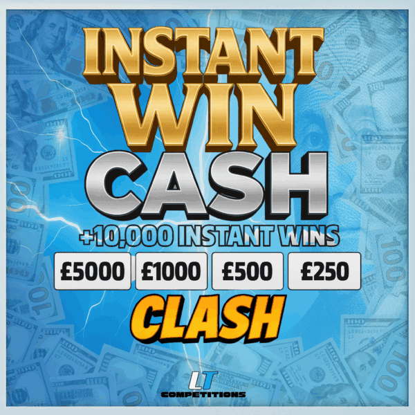 £5000 Tax Free Cash x 45,000+ Instant Wins - 90% of Tickets are Winners - Win Big Cash Prizes Instantly